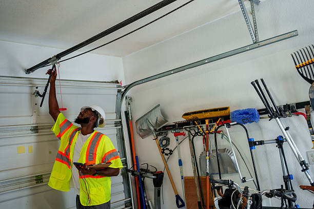 Professional Garage Door Roller Replacement technician working in Coram, NY